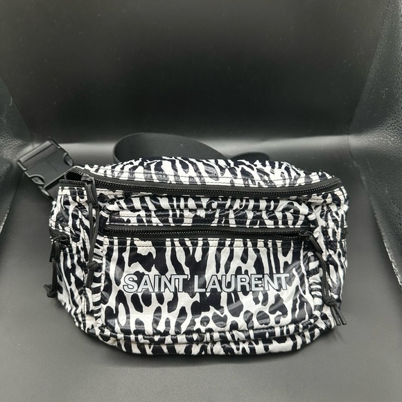 Saint Laurent Zebra Print Vinyl Bag RARE NWT - Picture 2 of 7